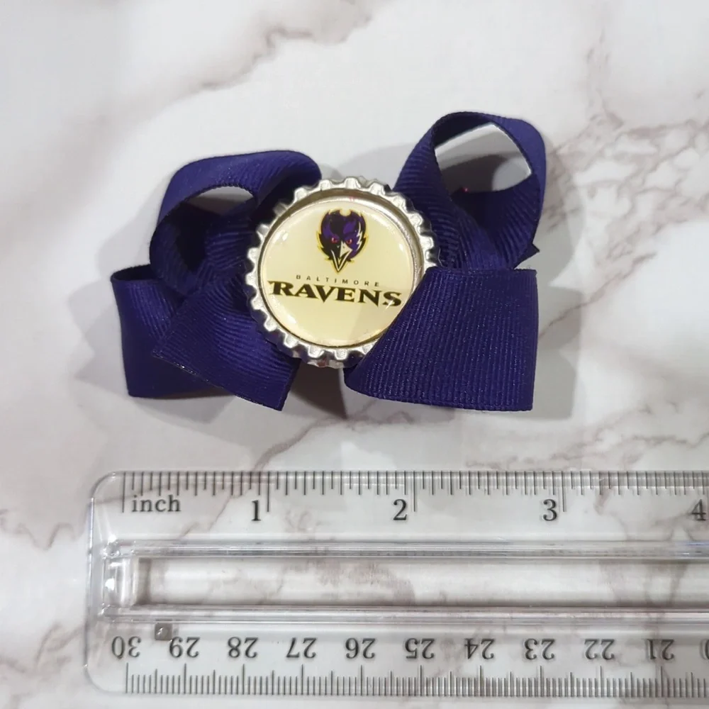 Baltimore Orioles Ravens Boutique Bow Collection with football ring